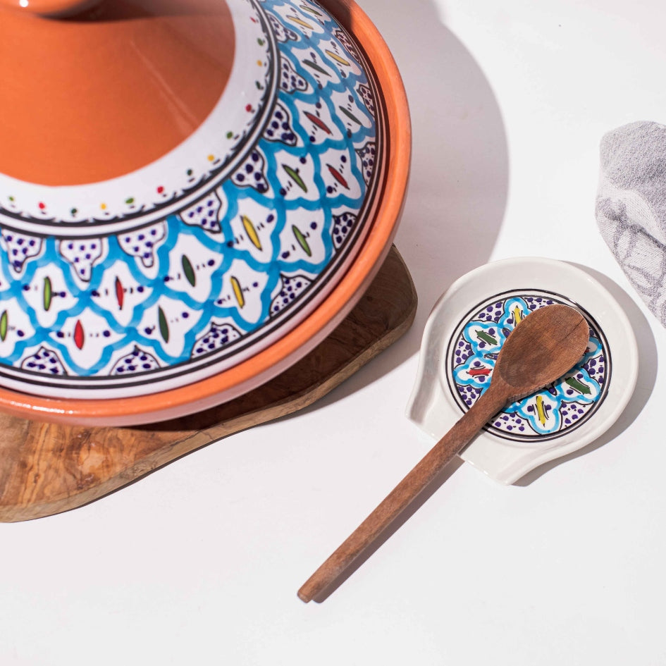 Repose cuillère en céramique décoré à la main