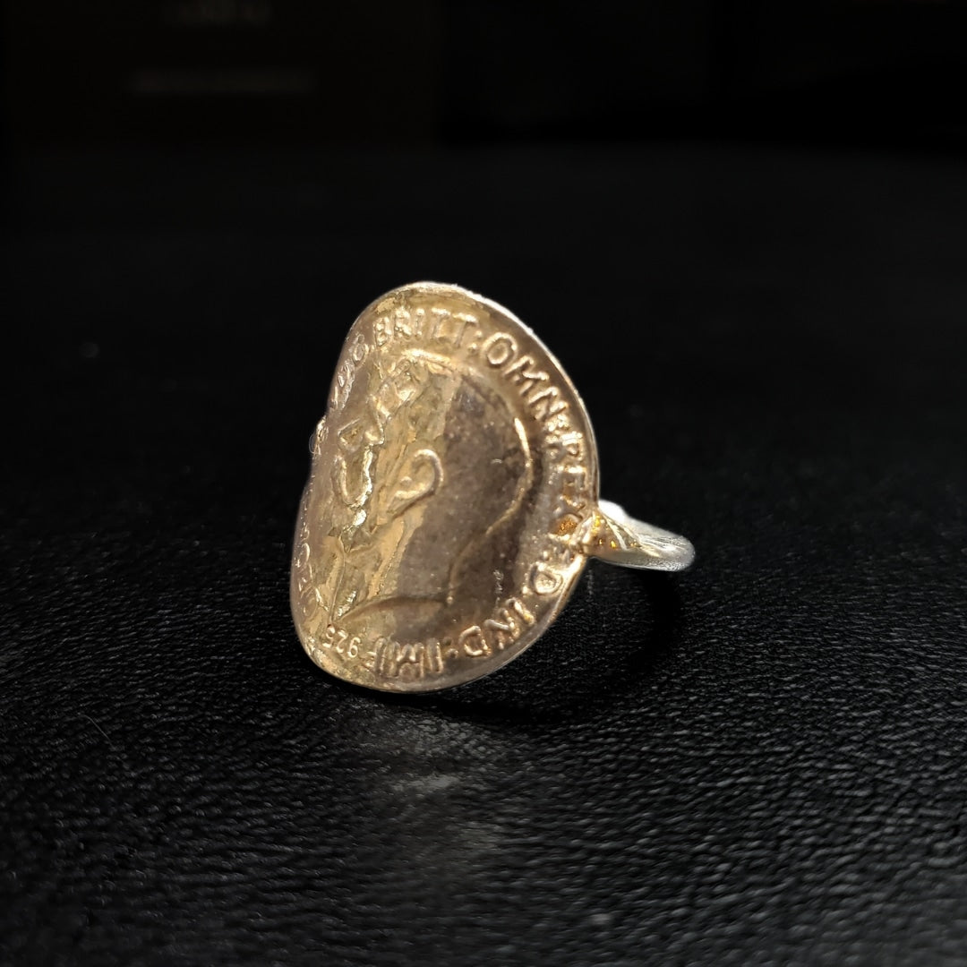 Bague en argent 925 motif lira pour femme