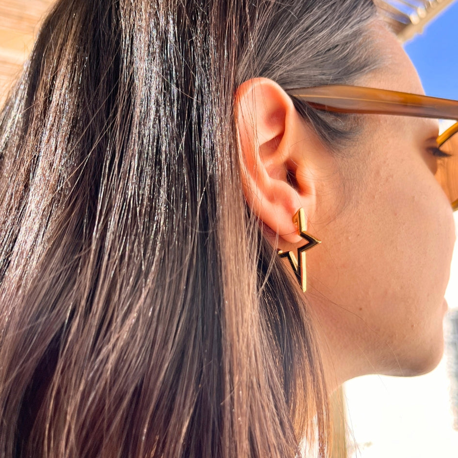 Boucles d’oreilles étoiles dorées – Bijou tendance et audacieux