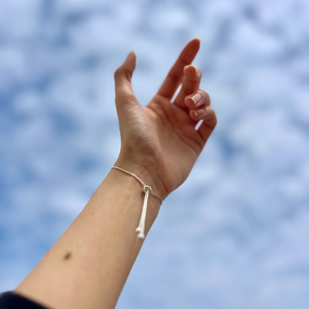 Bracelet argent inoxydable ajustable motif Khomsa