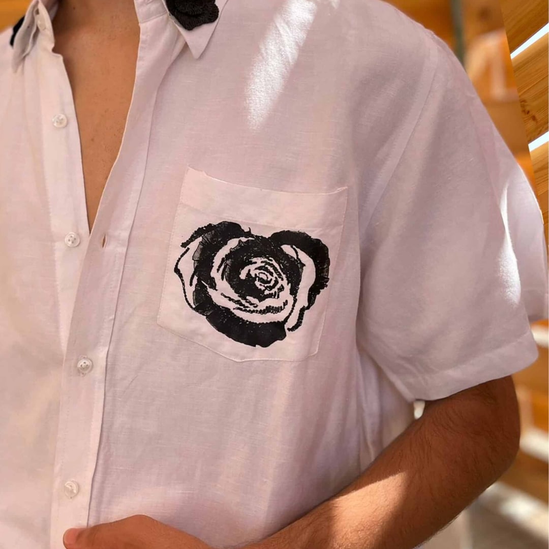 Chemise unisexe blanche 100% lin "ZENITH"