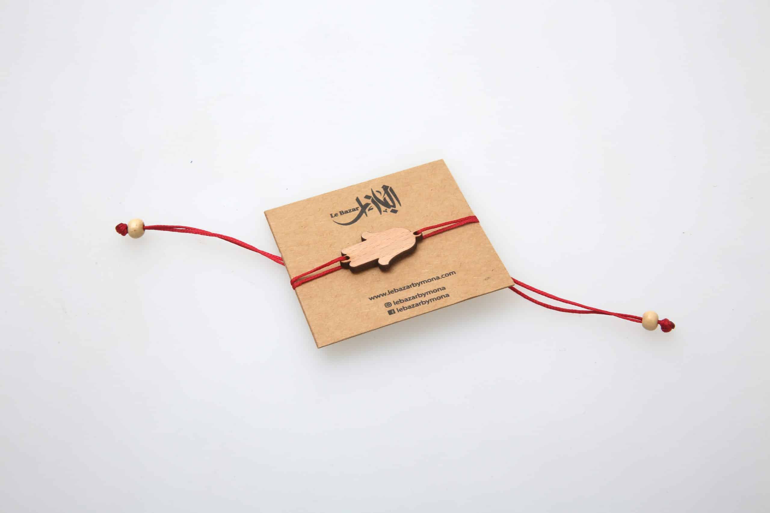 Bracelets en Bois Gravé avec Symbole Iconique de la Tunisie