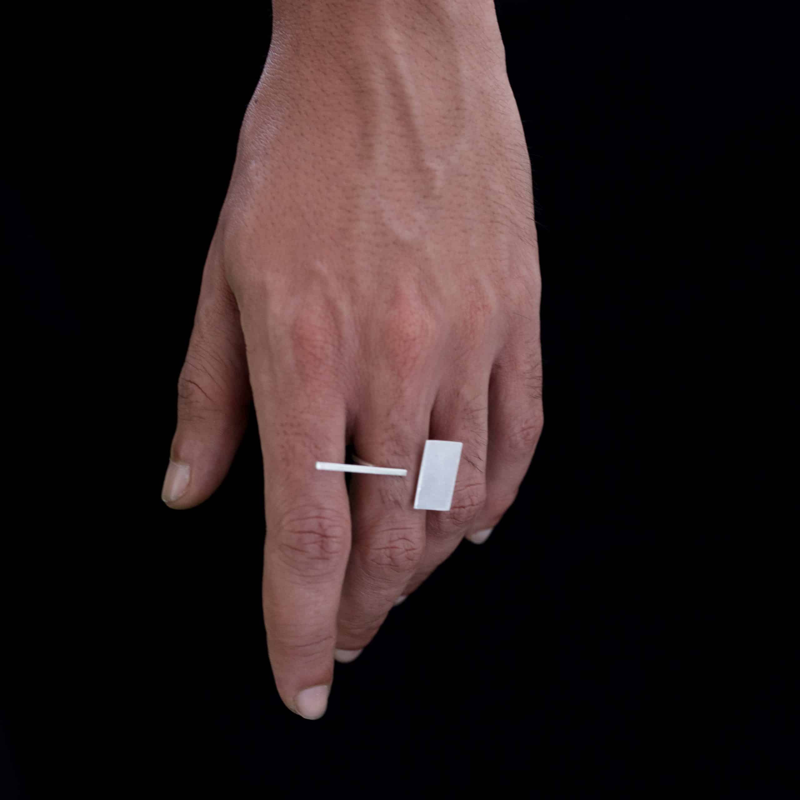 Bague minimaliste fait main en argent 925
