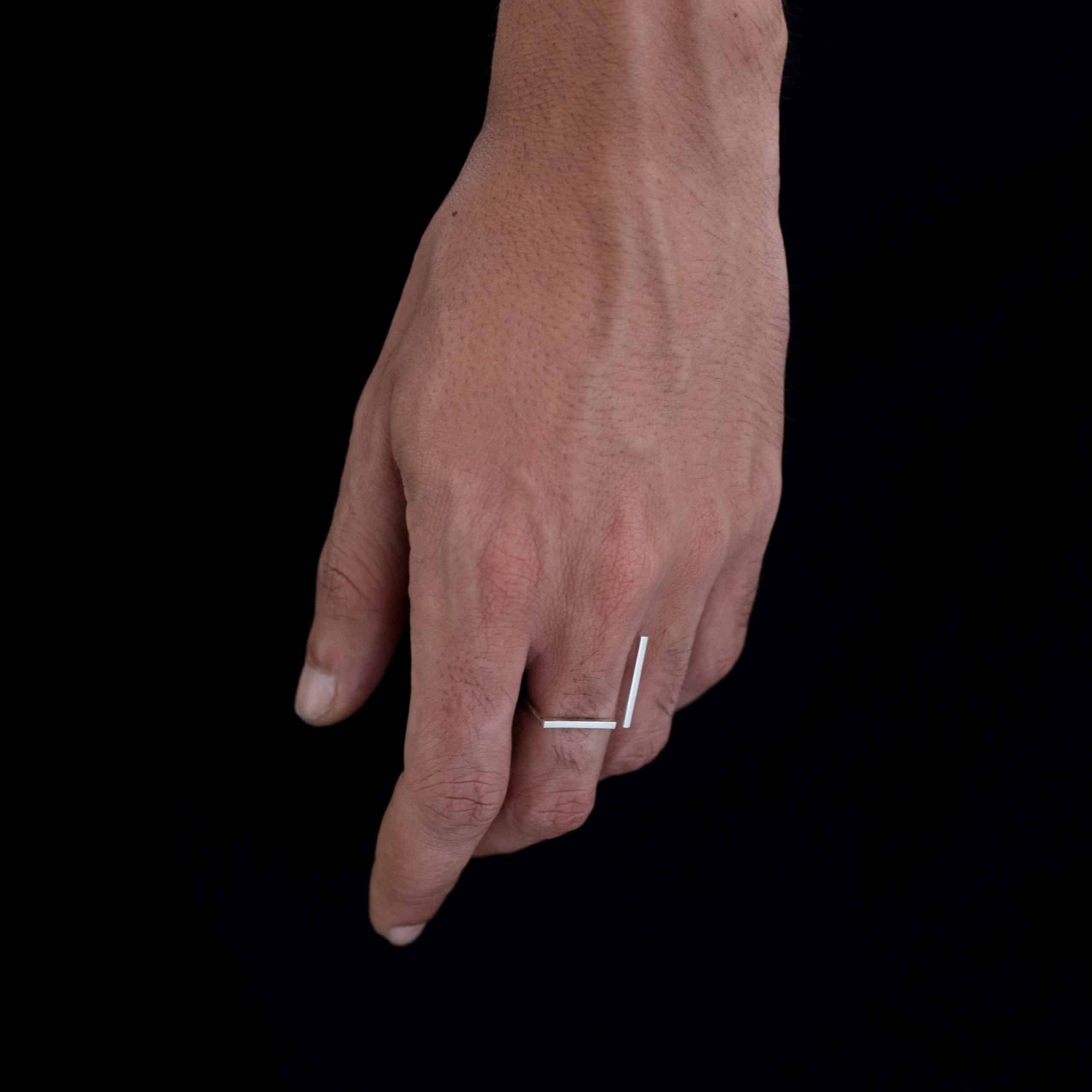 Bague minimaliste fait main en argent 925