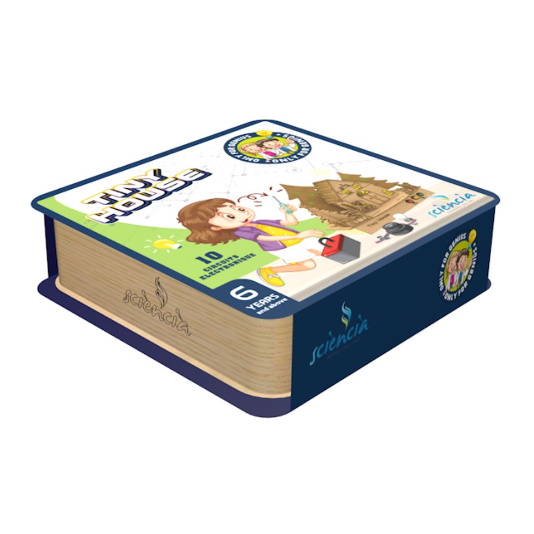 Kit tiny house en bois – Puzzle 3D éducatif & initiation à l’électronique