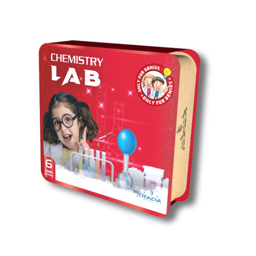 Kit de laboratoire de chimie pour enfants, expériences éducatives sur les réactions acide-base et éruptions volcaniques (+ 6 ans)