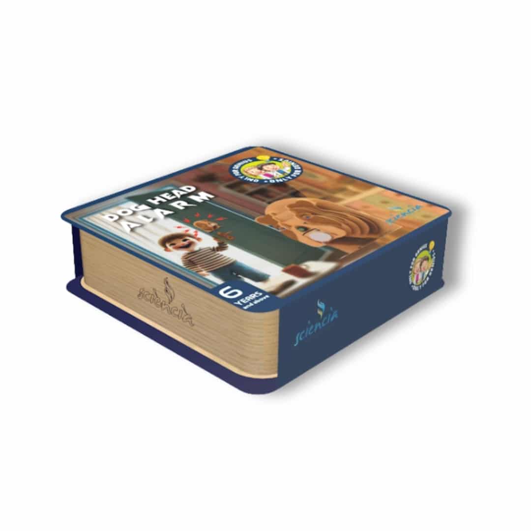 Jeu éducatif STEM alarme tête de chien en bois et électronique (+6 ans)