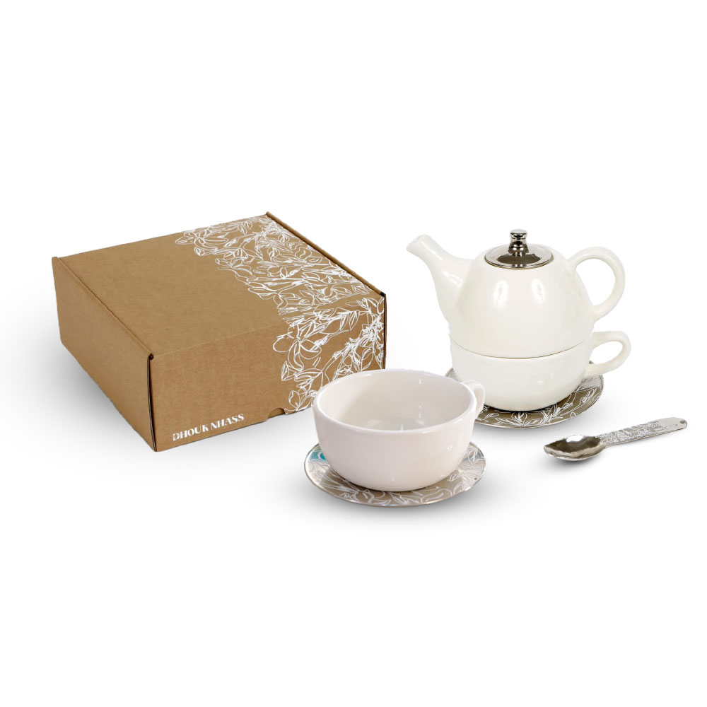 Coffret Le Kiff – Théière céramique & cuivre artisanal