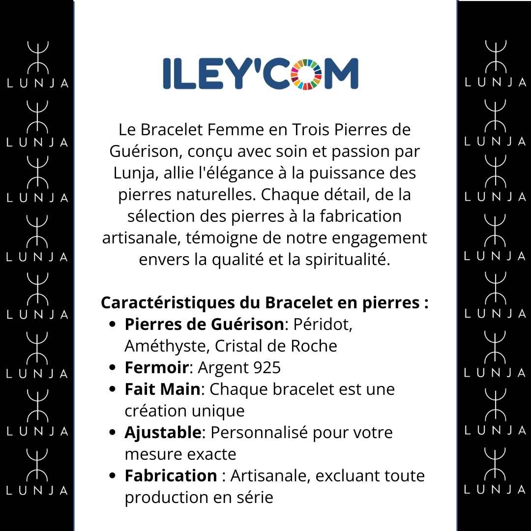 Bracelet En Pierres Naturelles De Guérison, bracelet pour femmes en pierres fait main