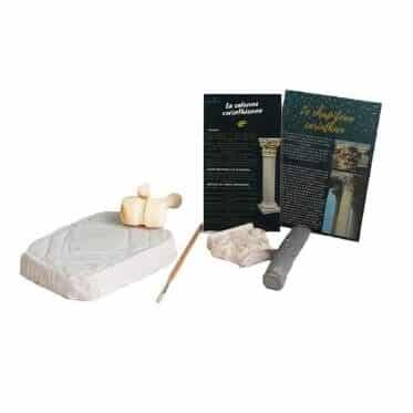 Kit archéologie ruines : jeu éducatif avec fouille et découverte d’une colonne romaine (+6 ans)