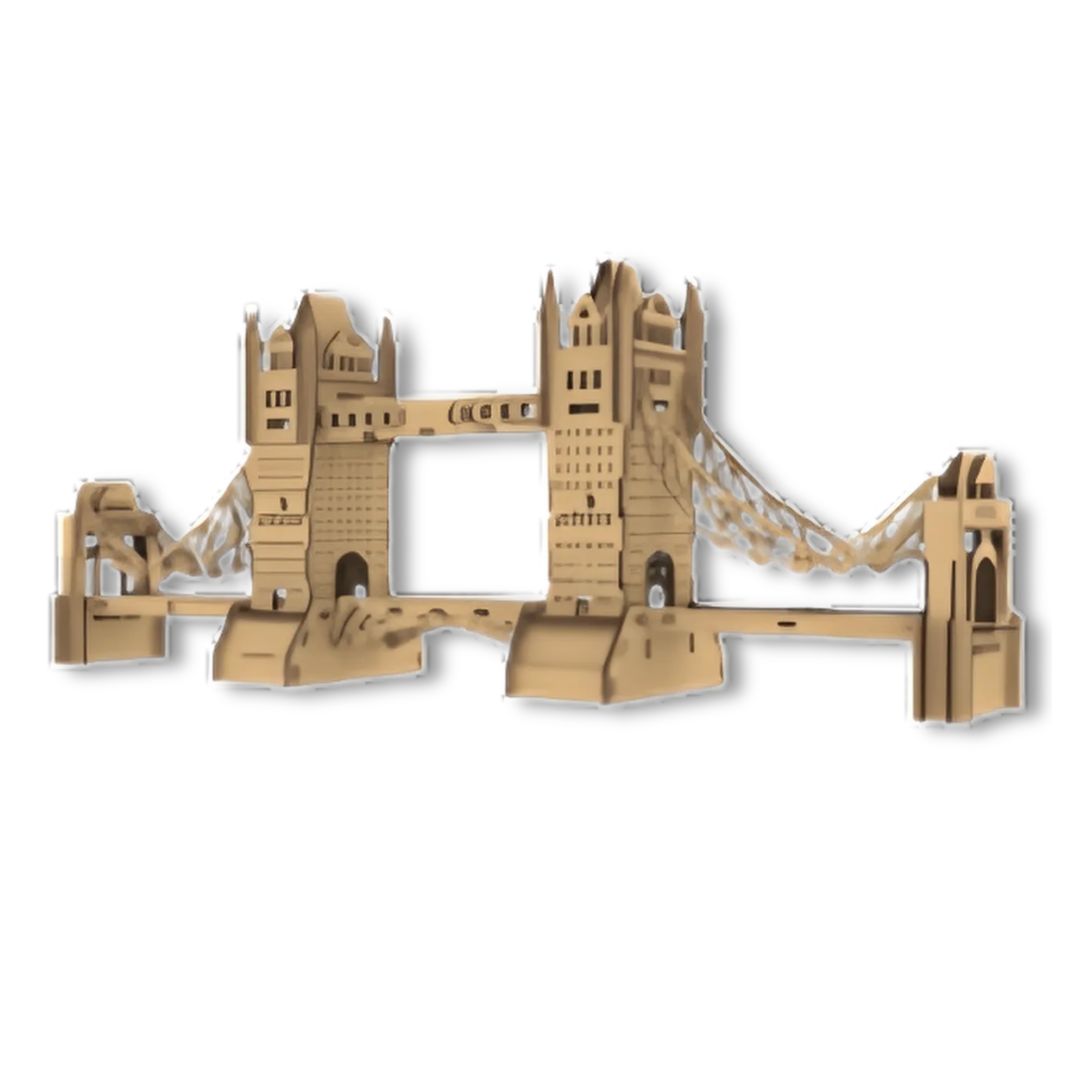 Puzzle 3D London Bridge en bois, maquette éducative et immersive sans colle 96 pièces (+8 ans)
