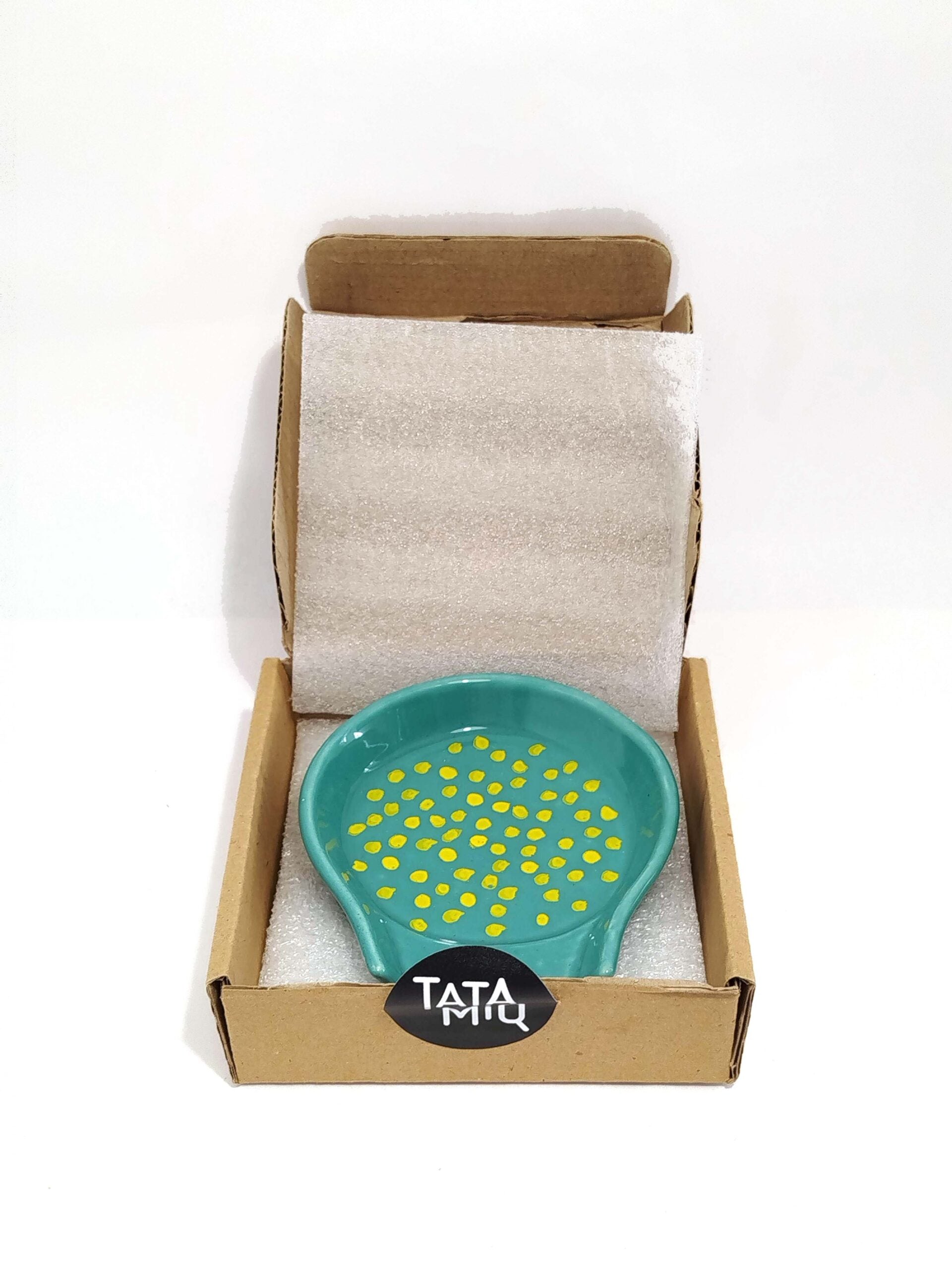 Repose cuillère en céramique décoré à la main