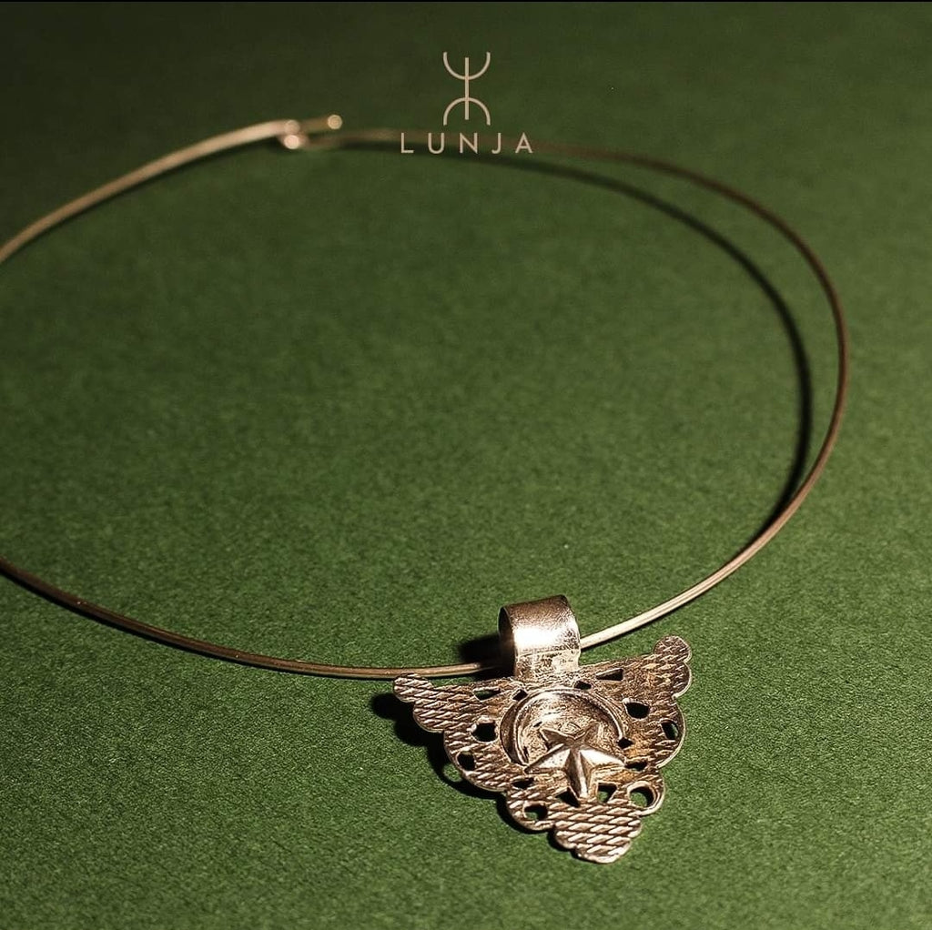 Collier Berbère Chaîne Argent + Fibule - Neuf Avec étiquettes