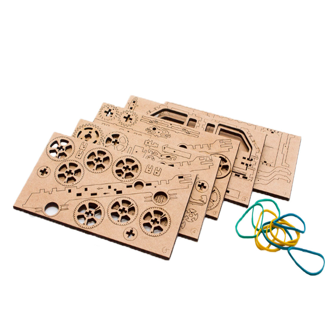 Puzzle 3D camionnette à propulsion en bois, maquette éducative et interactive 76 pièces (+8 ans)