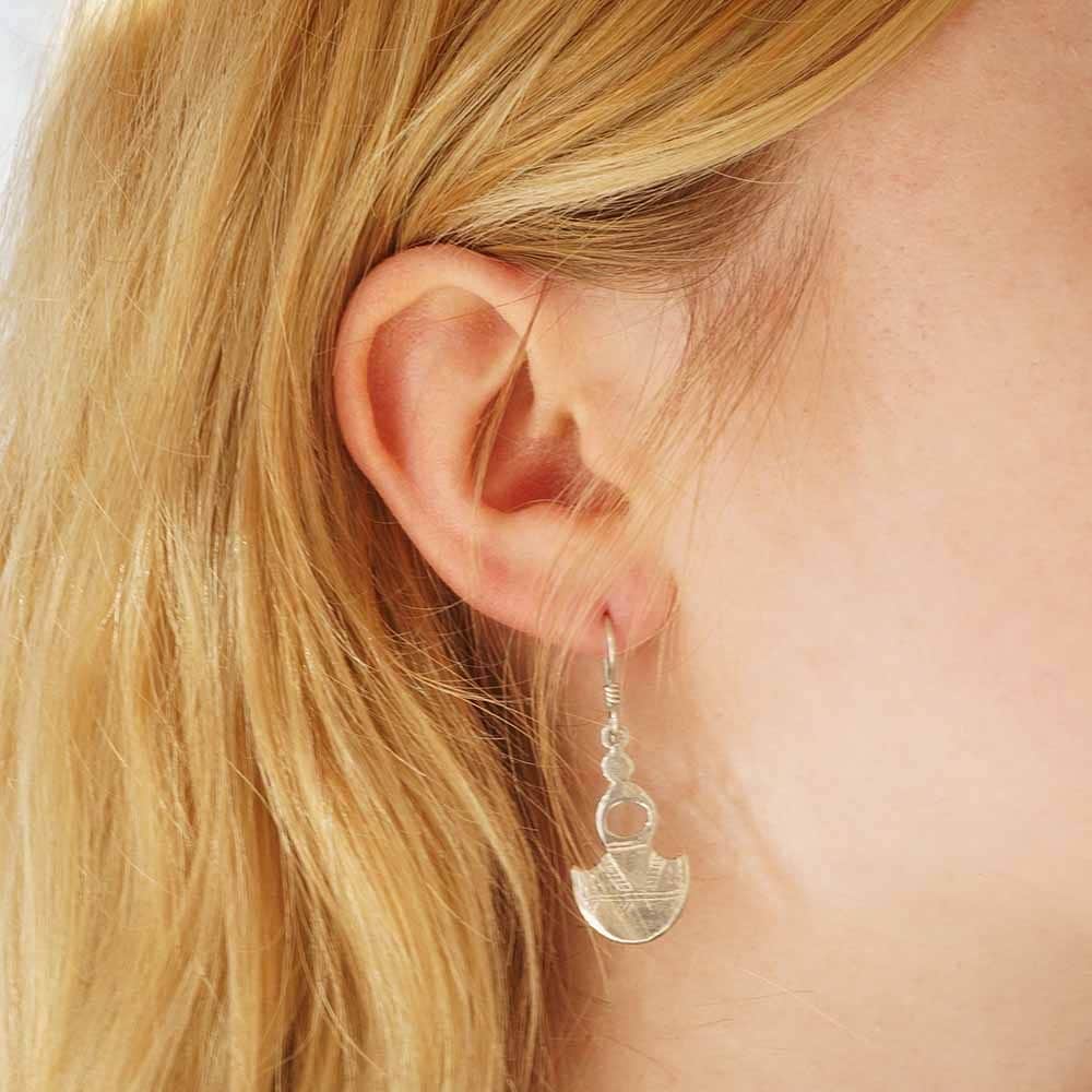 Boucles d'Oreilles en Argent Massif "Croix du sud" pour Femme