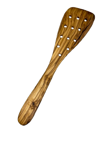 Ustensiles de cuisine en bois d'olivier Artisanal (Pince, couverts, spatules, ravier)